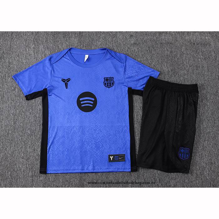 Chandal del Barcelona 25-26 Manga Corta Azul - Pantalon Corto Purpura